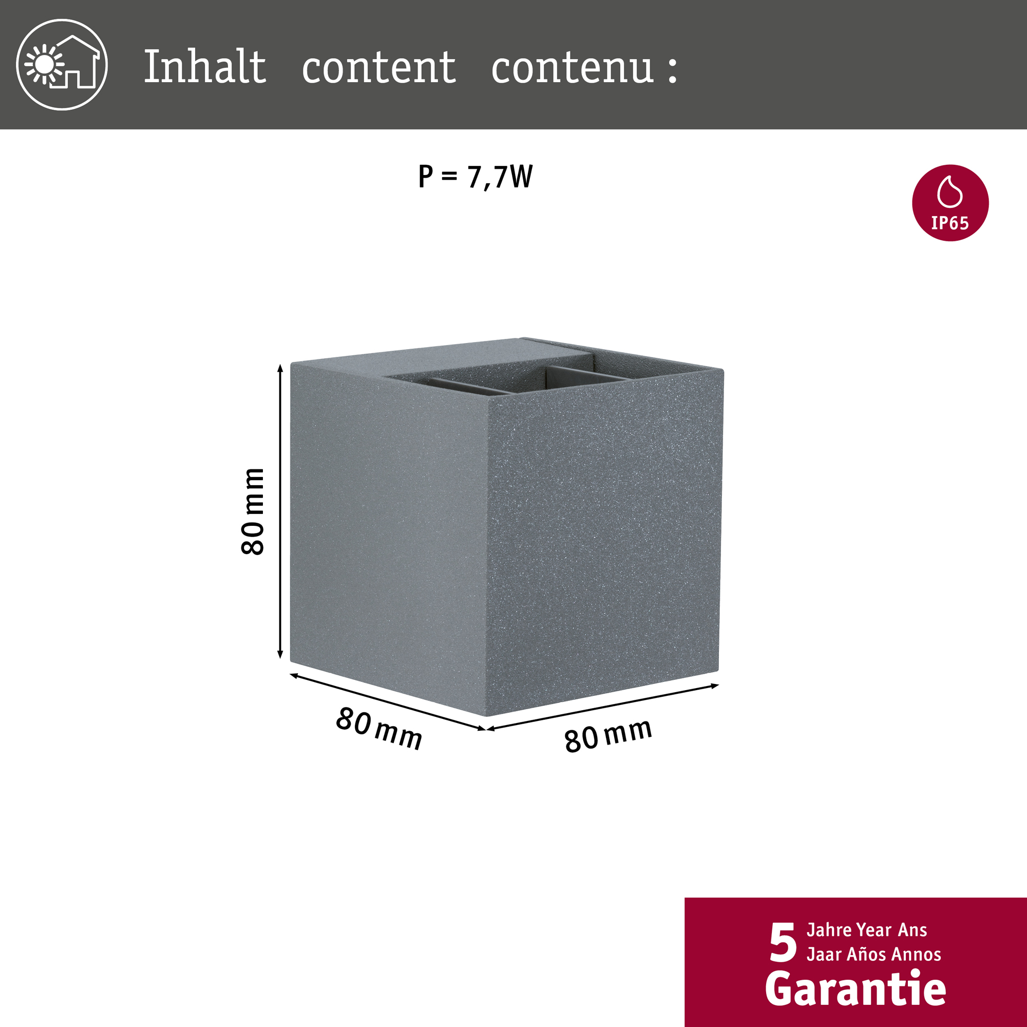 Fasadbelysning Paulmann Cybo LED IP65 230V