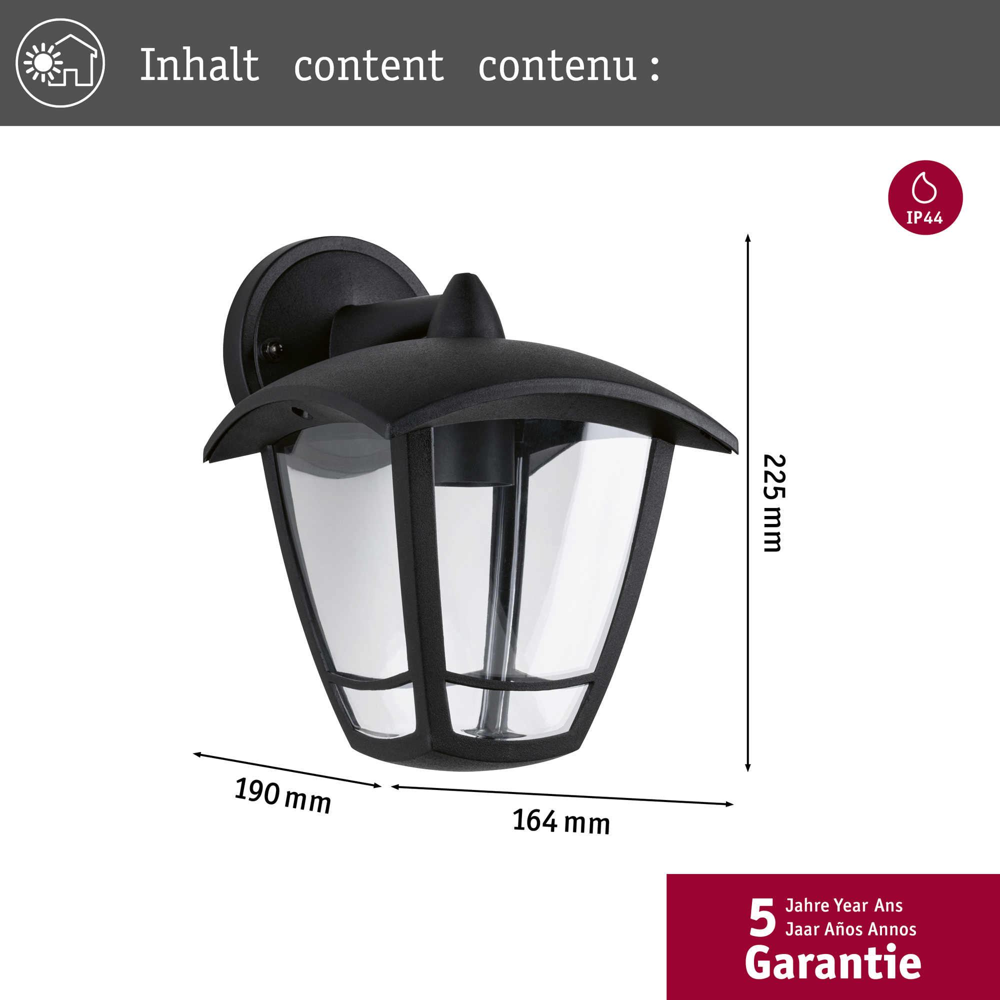Fasadbelysning Paulmann Classic Curved Stående IP44 230V