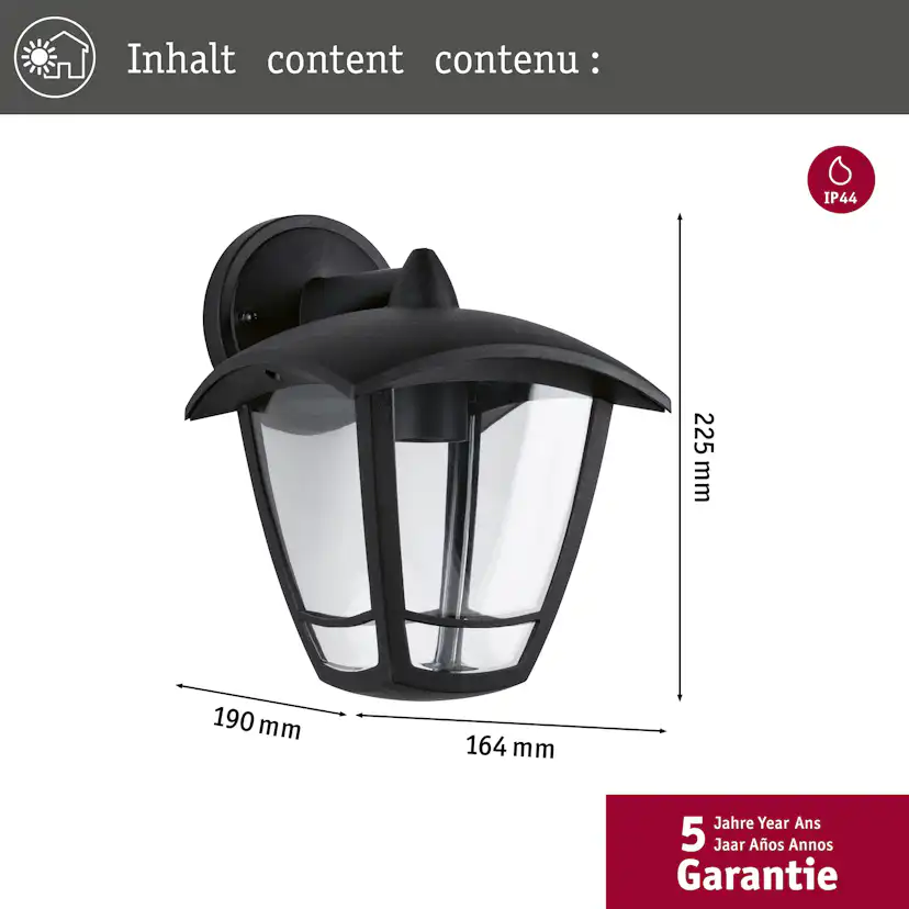 Fasadbelysning Paulmann Classic Curved Stående IP44 230V