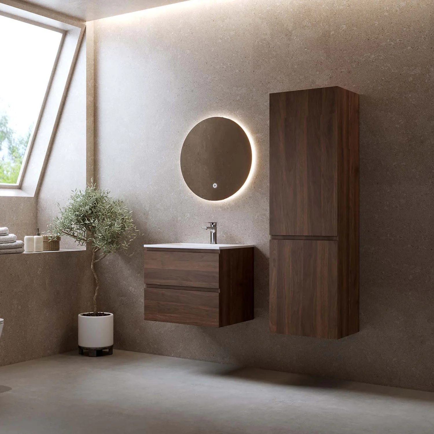 Högskåp Bathlife Eufori Valnöt