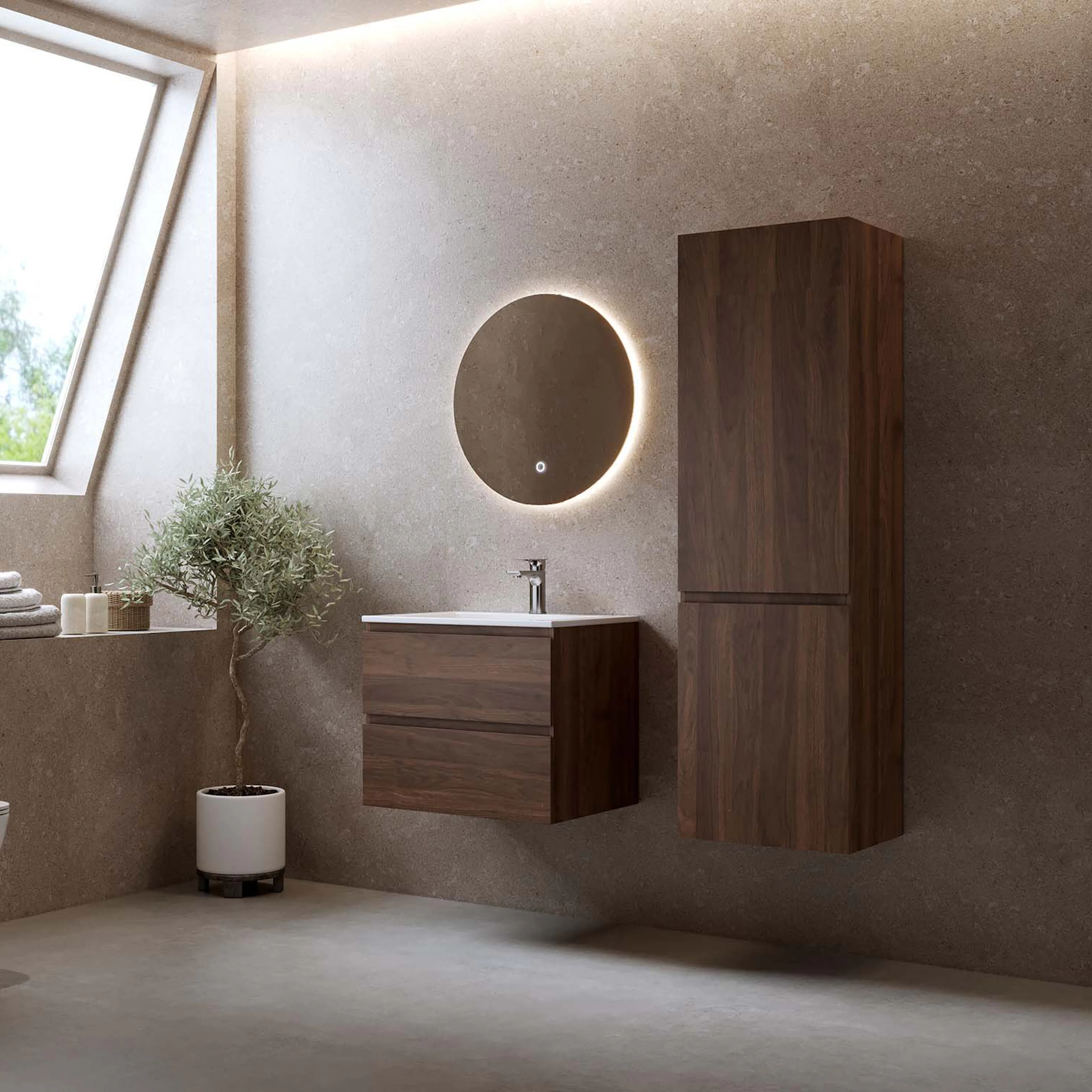Högskåp Bathlife Eufori Valnöt