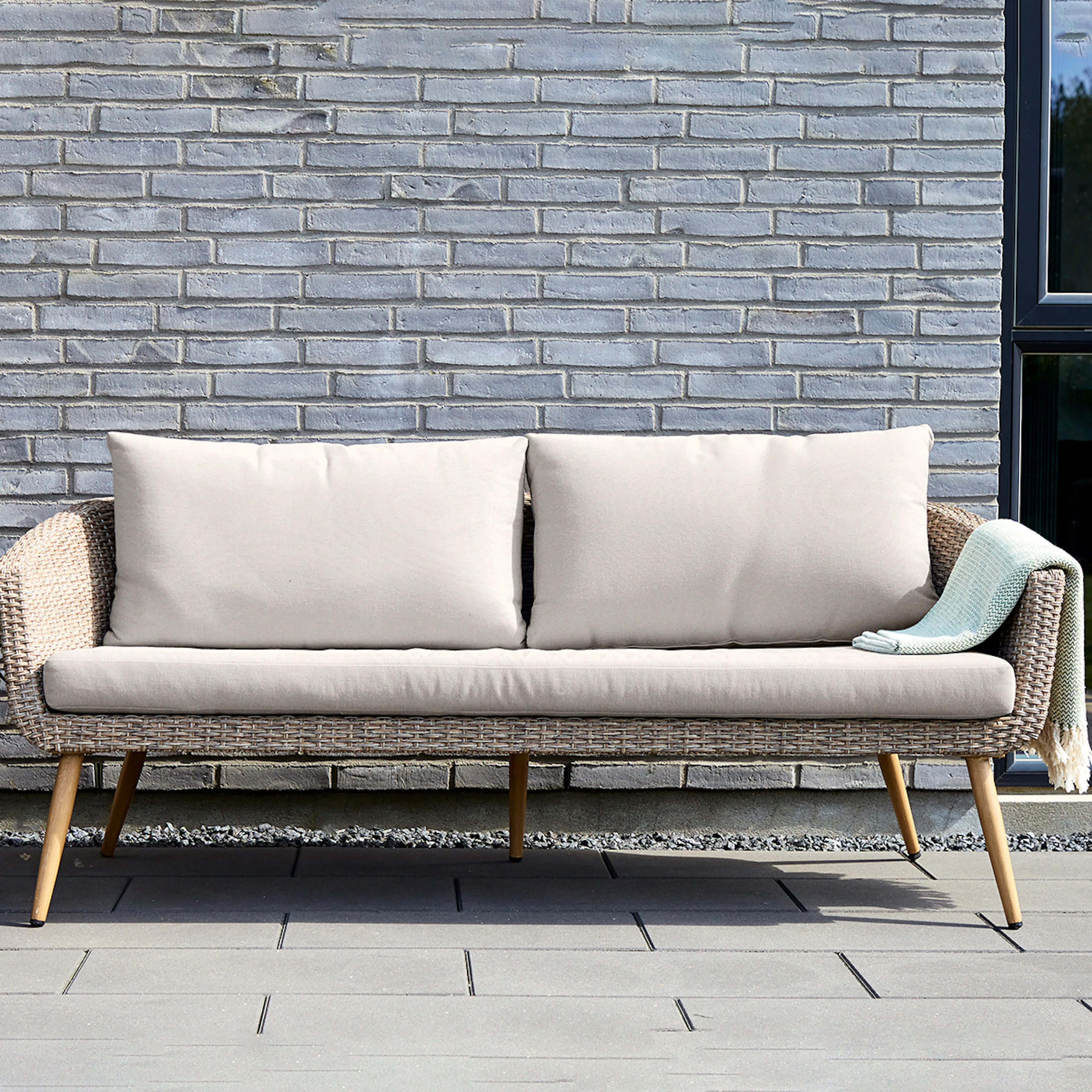 Soffa Comfort Garden Johannes 3-sits inkl. Dynor