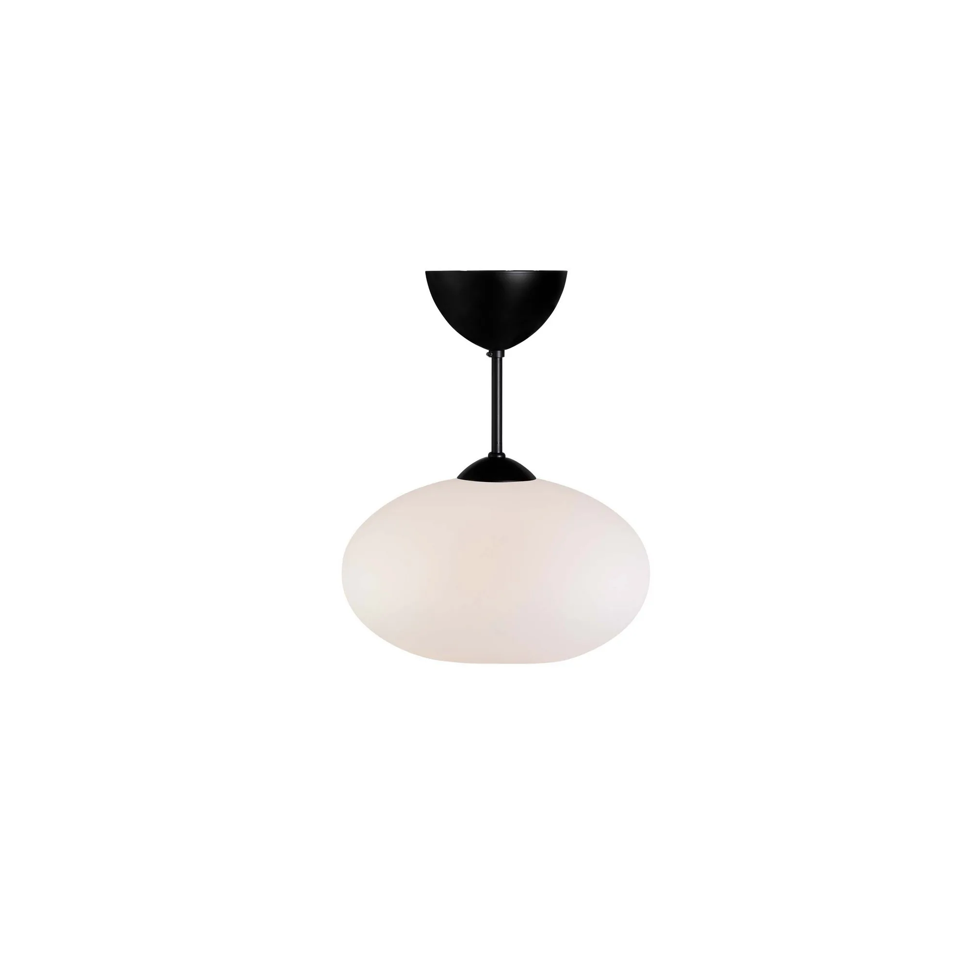 Bullo plafond mattsvart opalglas E27 60W IP21 Mattsvart/Opal