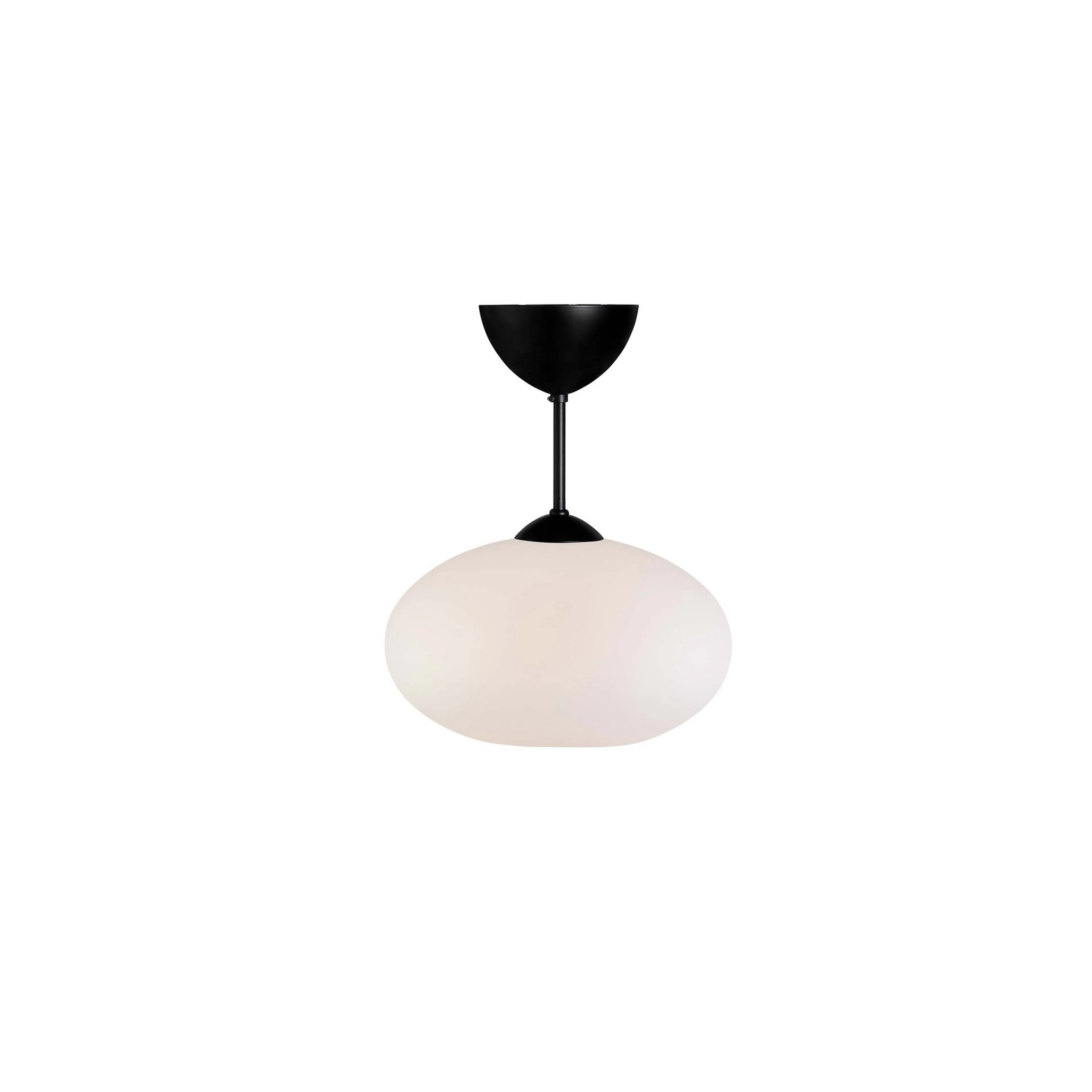 Bullo plafond mattsvart opalglas E27 60W IP21 Mattsvart/Opal