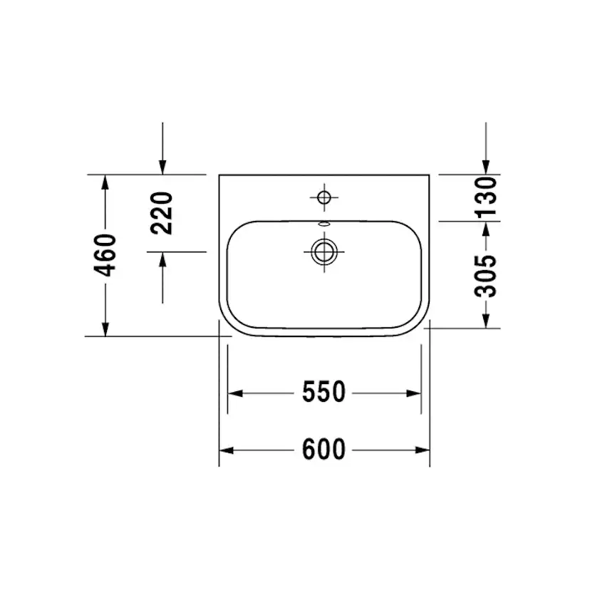Tvättställ Duravit Happy D2 231560