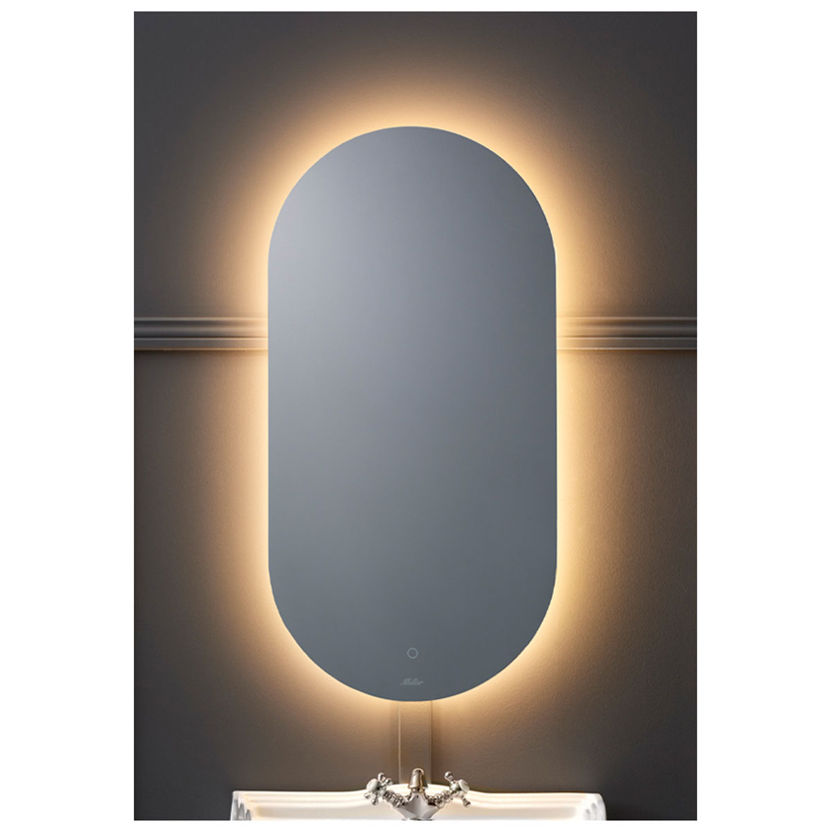 Badrumsspegel Miller Badrum Ambient Touch Oval