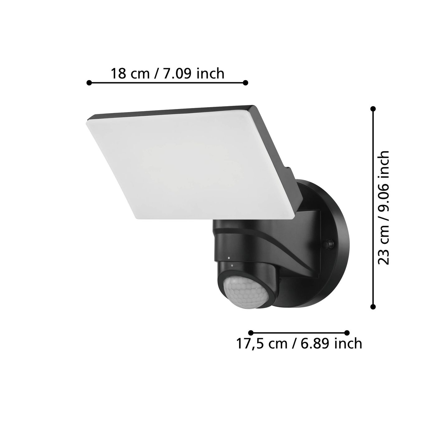 Väggstrålkastare Utebelysning Eglo Pagino med Sensor