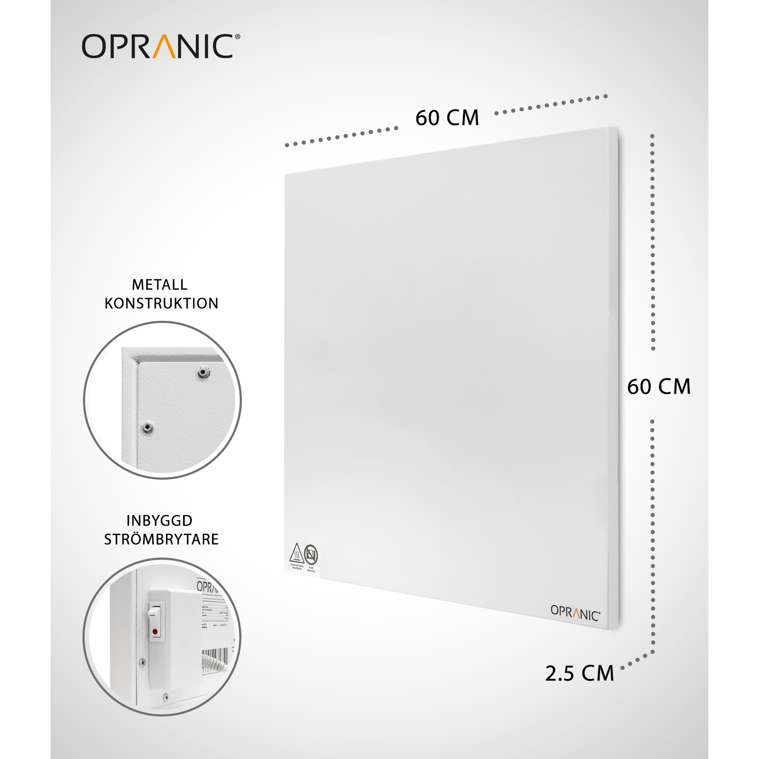 Opranic P5 Infrapanel 450W Metall