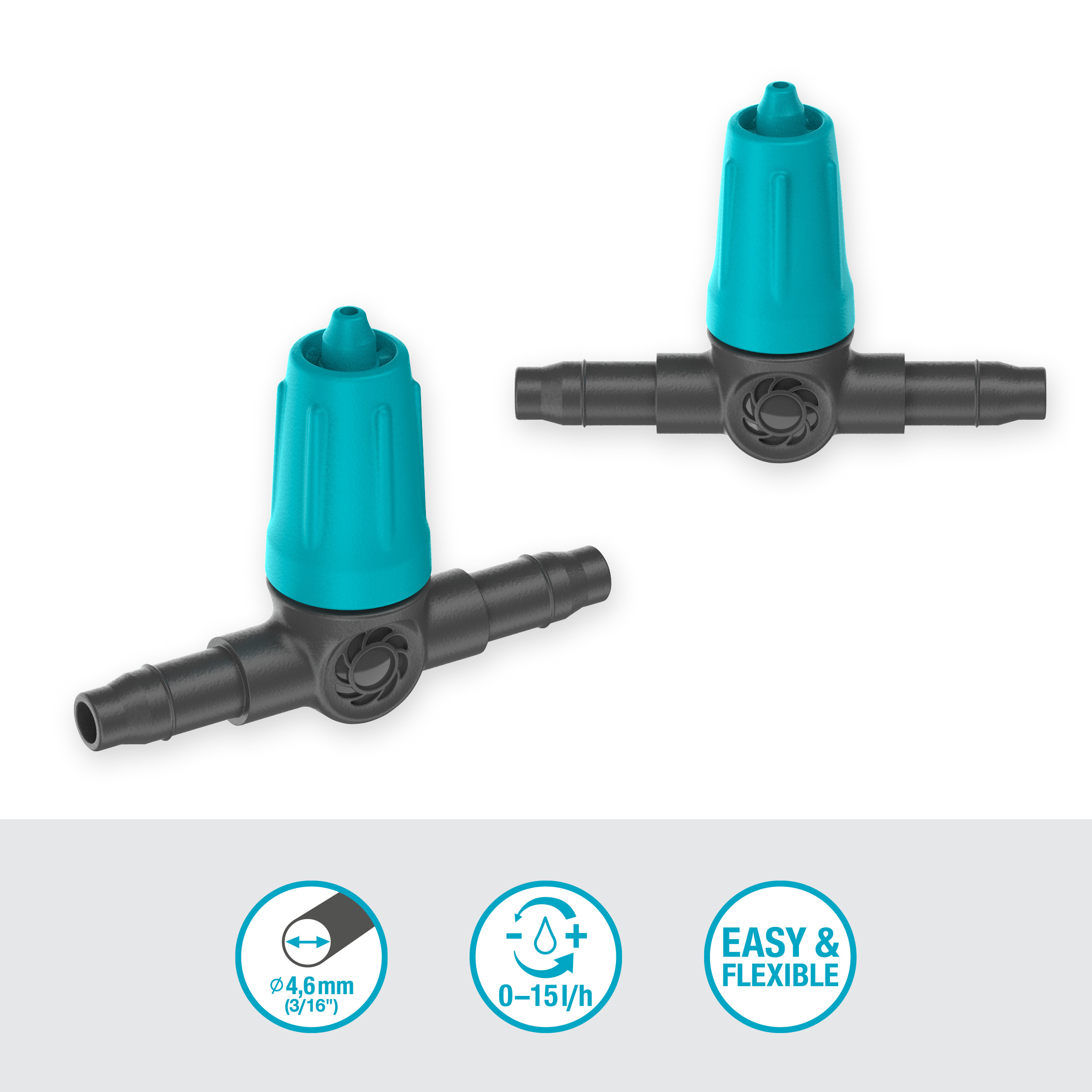 Droppspridare Gardena Micro-Drip Inline Ställbar