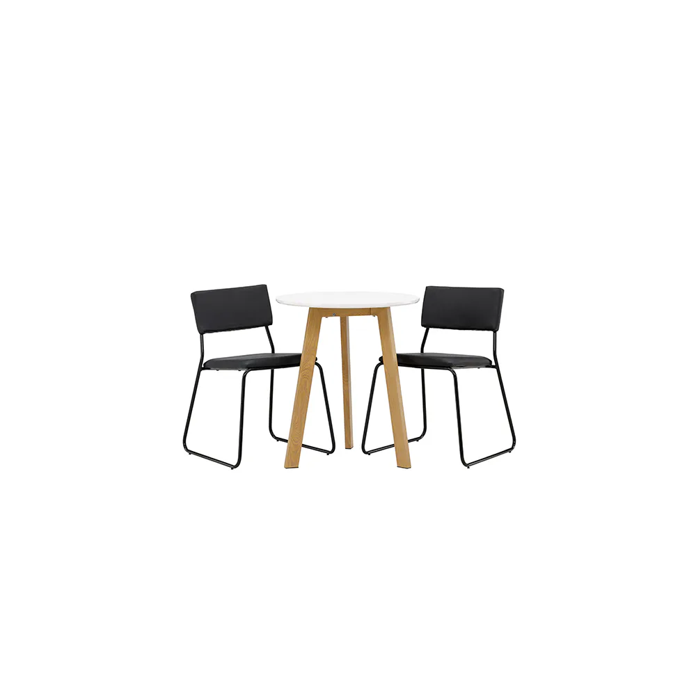Matgrupp Venture Home Leonora Ø65 cm med 2 st Kenth stolar