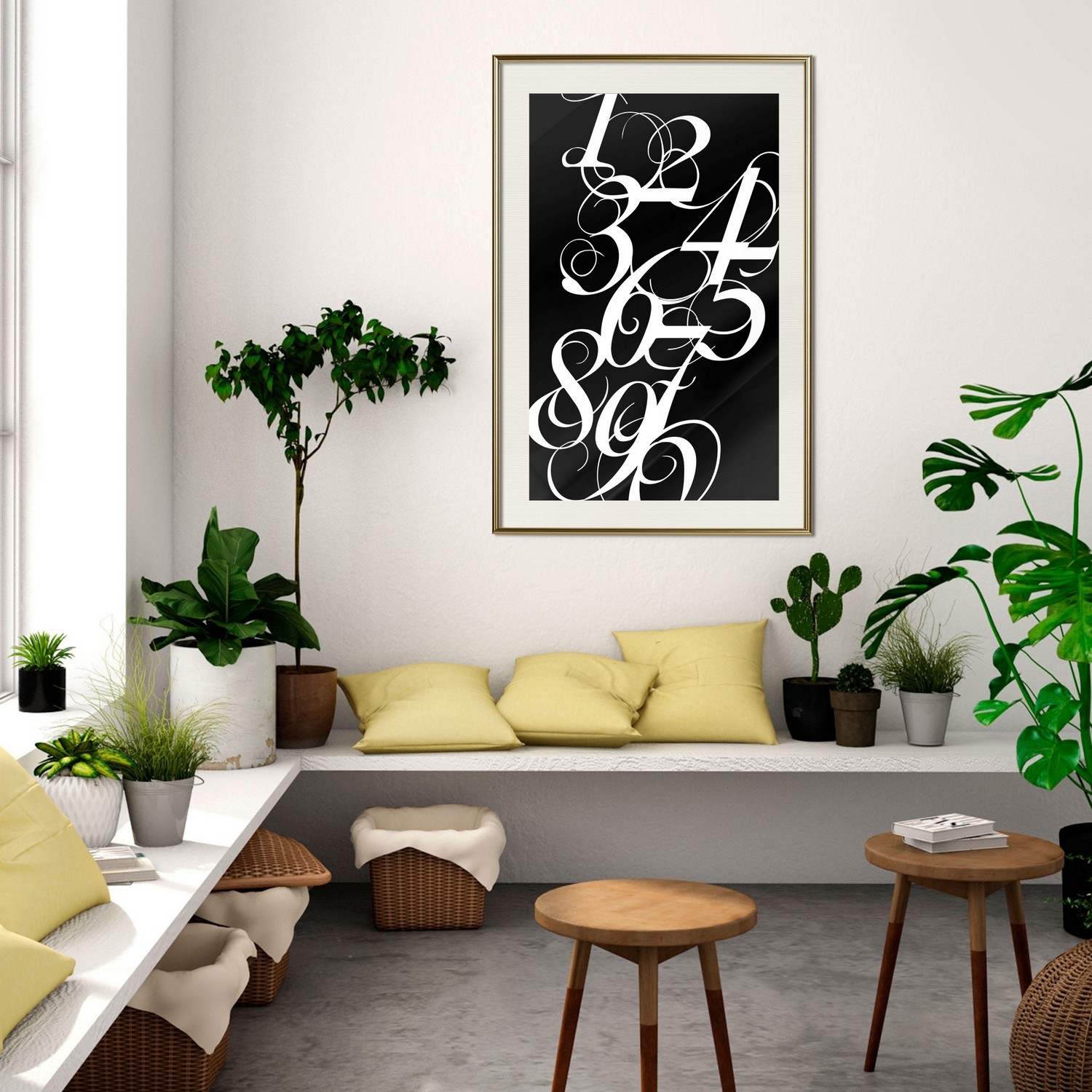 Poster Artgeist Affisch Calligraphy of Numbers