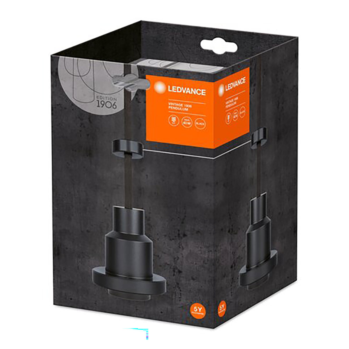 Lampupphäng Ledvance Pendel E27 Svart 1906