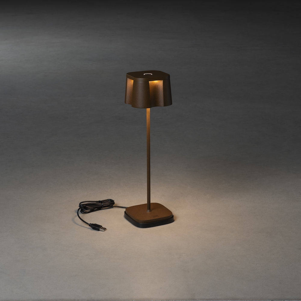 Nice bordslampa rostUSB Rost