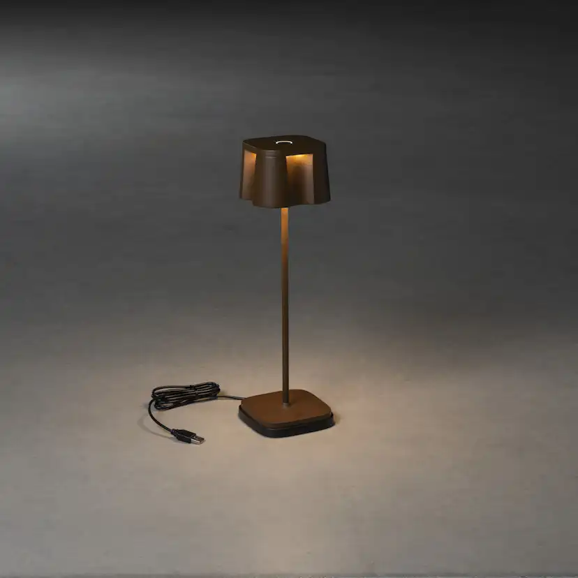 Nice bordslampa rostUSB Rost