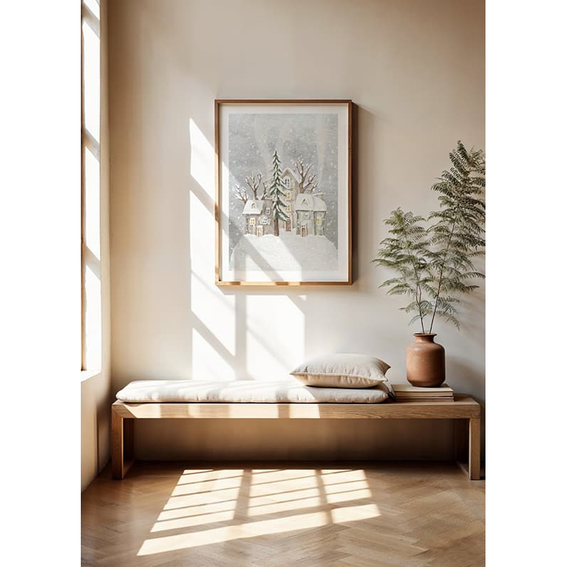 Poster Gallerix Abstract Winter Village No2