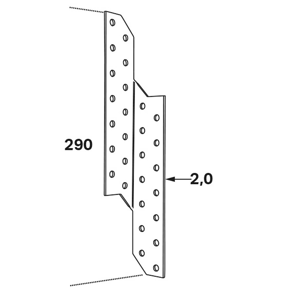 Takåsfäste Rrf 290x2,0 Hö 290x2,0 mm HÖ