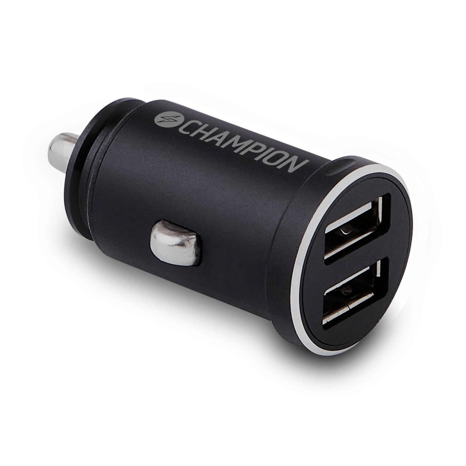 Billaddare Champion 24W 2-Port Mini Svart