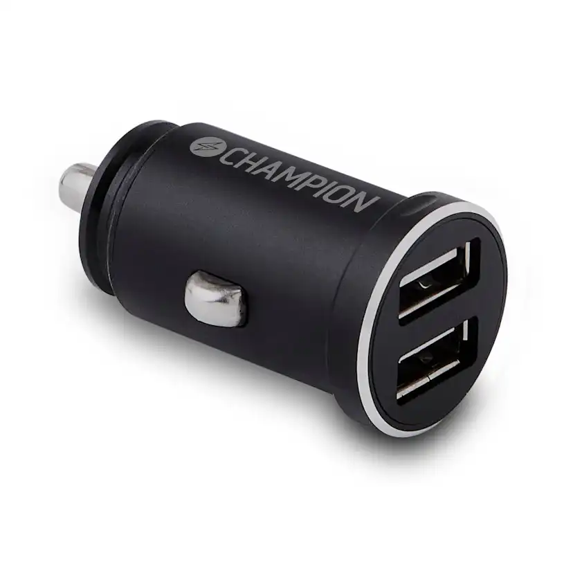 Billaddare Champion 24W 2-Port Mini Svart