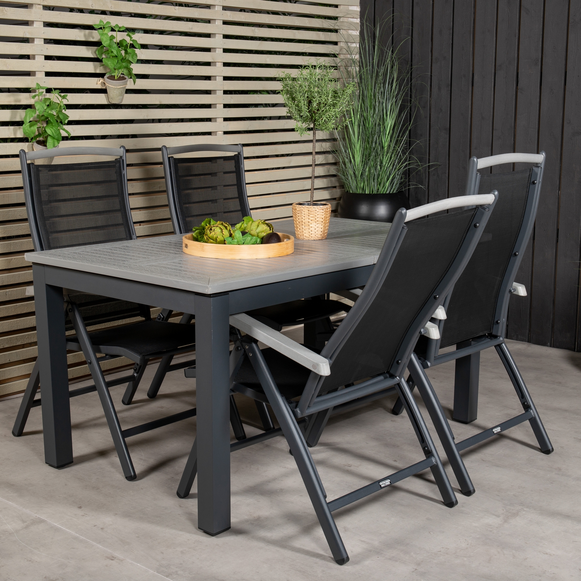 Matgrupp Venture Home Aleyna 160/240 med 4 Stolar