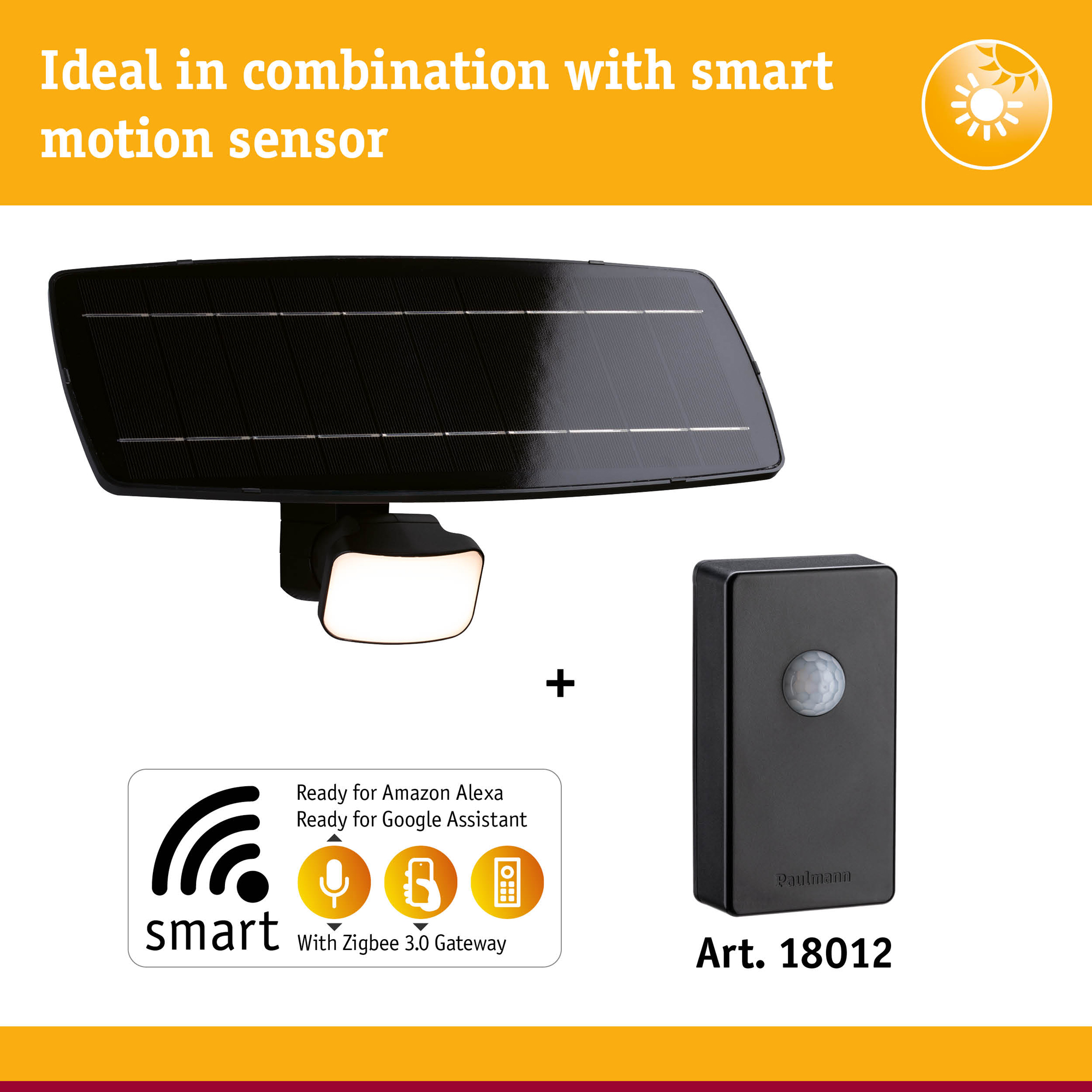 Fasadbelysning Solcell Paulmann Flotas Smart Home Zigbee 3.0 IP65