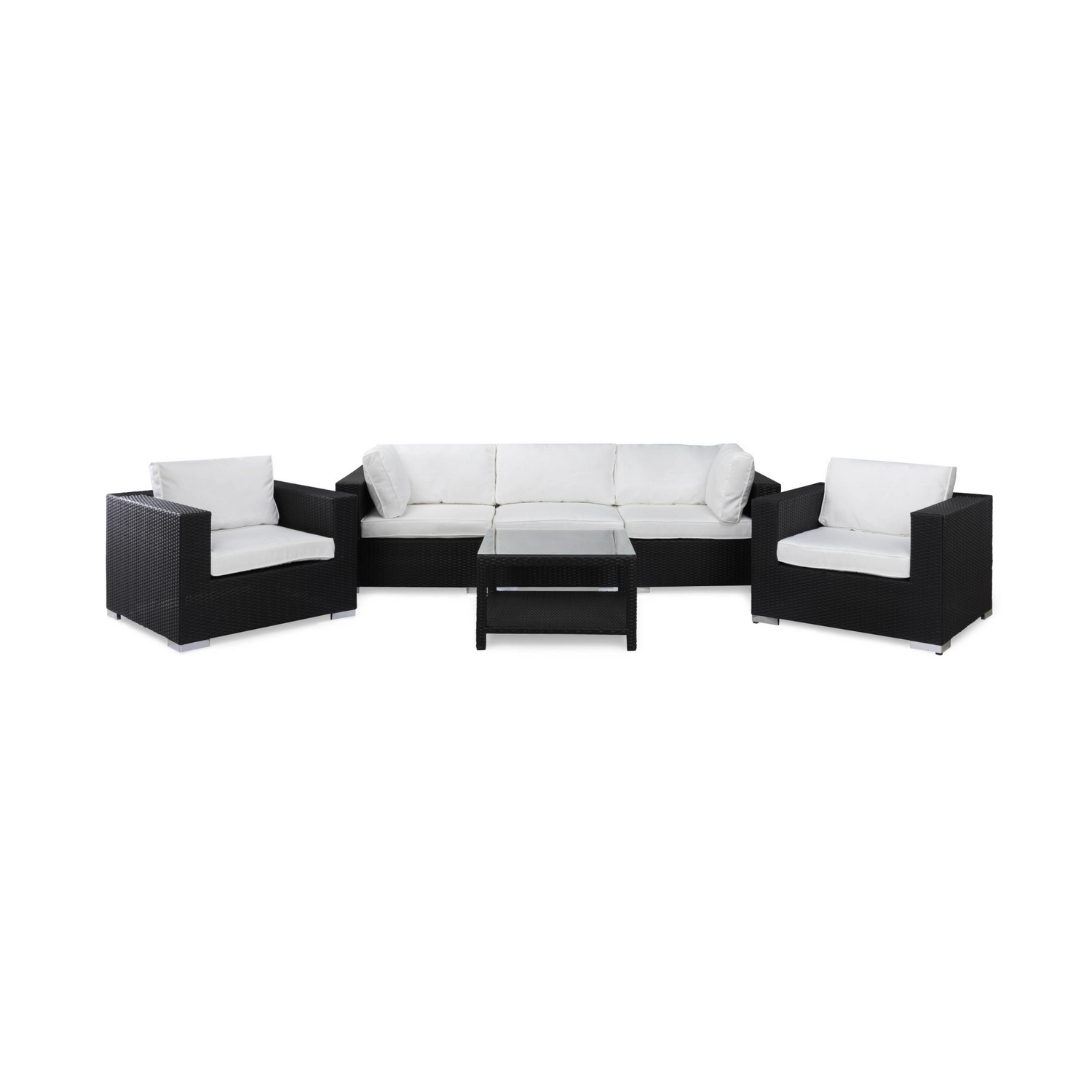 Loungegrupp Comfort Garden Bahamas 3-sits med 2 Fåtöljer och Bord 75x75 Utomhus