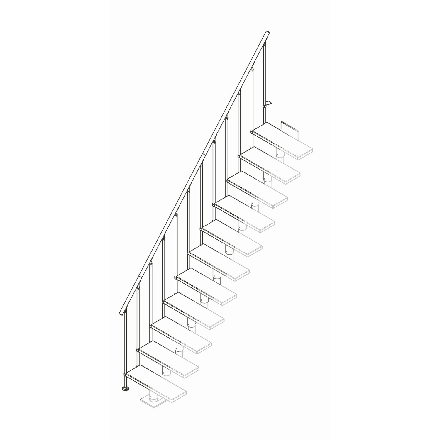Extra Räcke Dolle Classic II Komplett Ek Vit Oljad