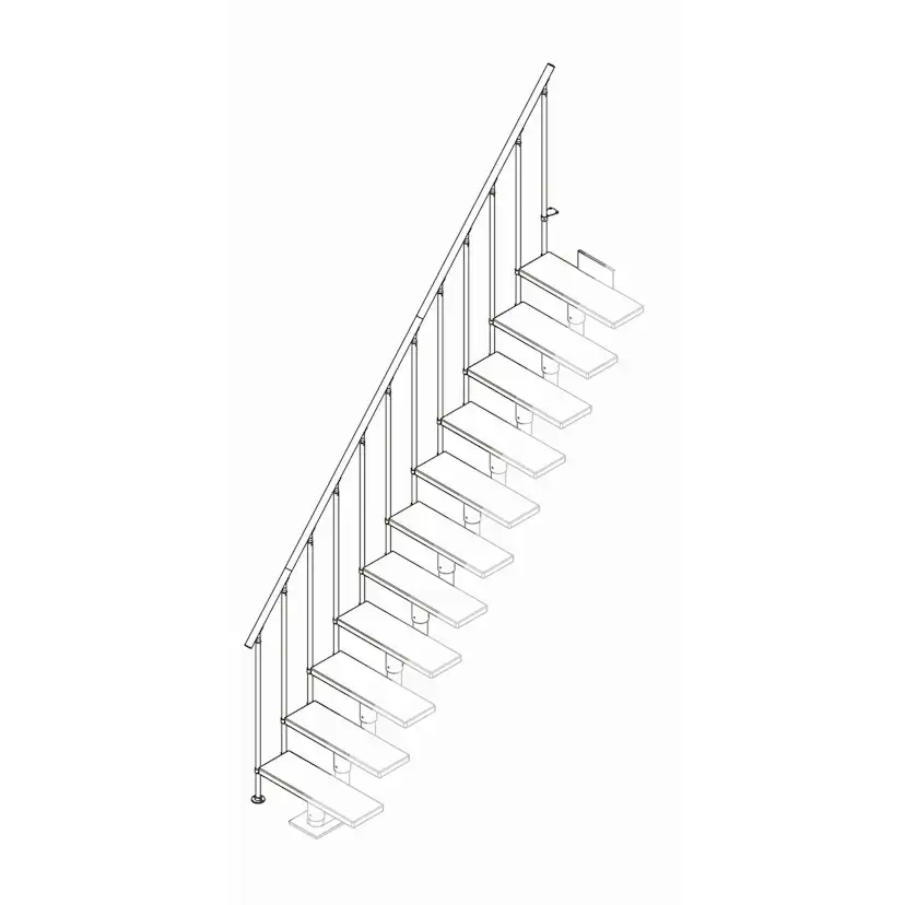 Extra Räcke Dolle Classic II Komplett Ek Vit Oljad