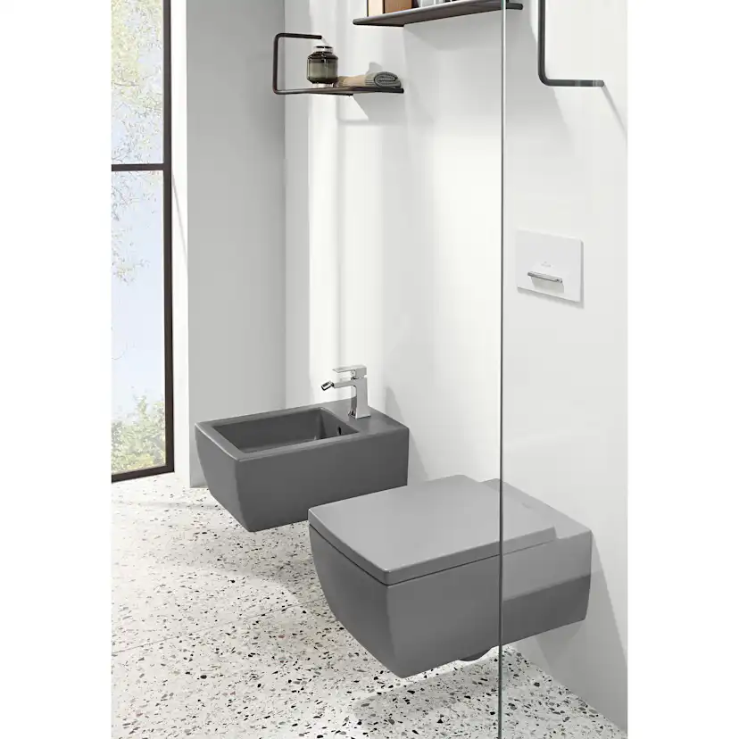 Spolknapp Villeroy & Boch ViConnect installationssystemen 92 Mattvit