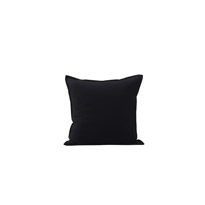 Ronja Cushion Cover Washed Cotton - Black Svart