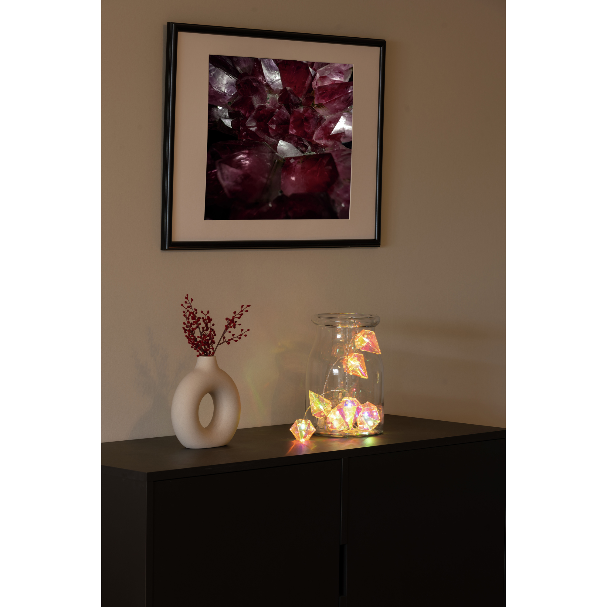 Batteridriven Ljusslinga Gnosjö Konstsmide 10 LED Glober m. Timer