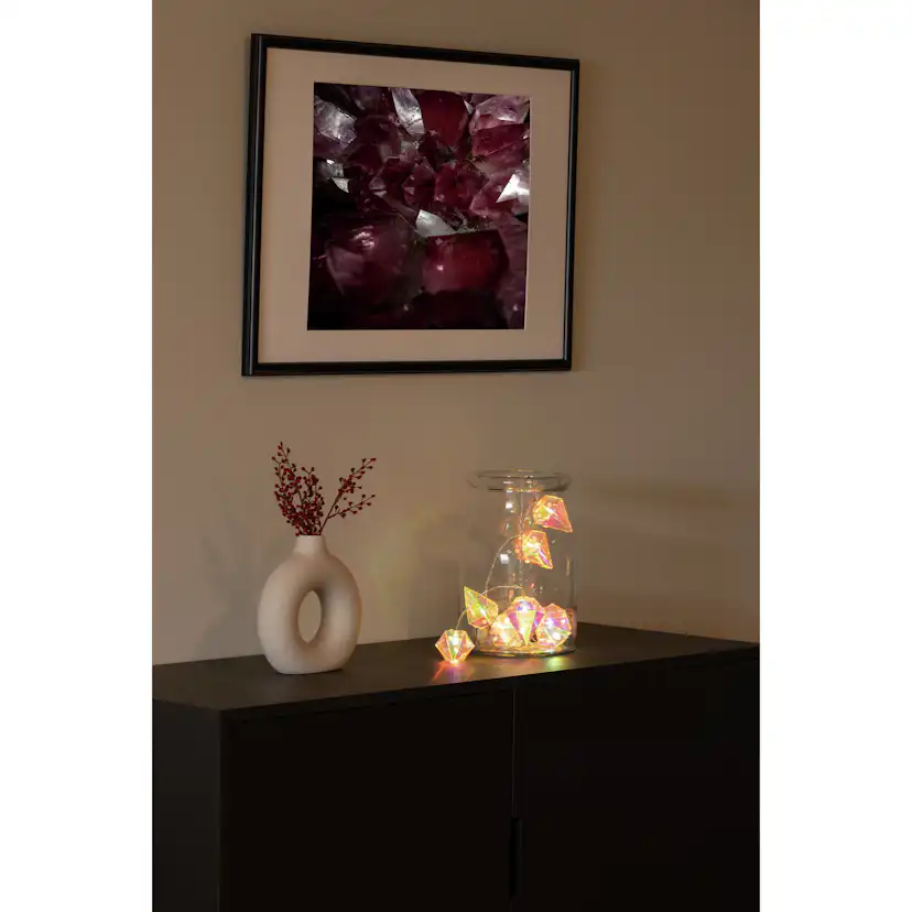 Batteridriven Ljusslinga Gnosjö Konstsmide 10 LED Glober m. Timer