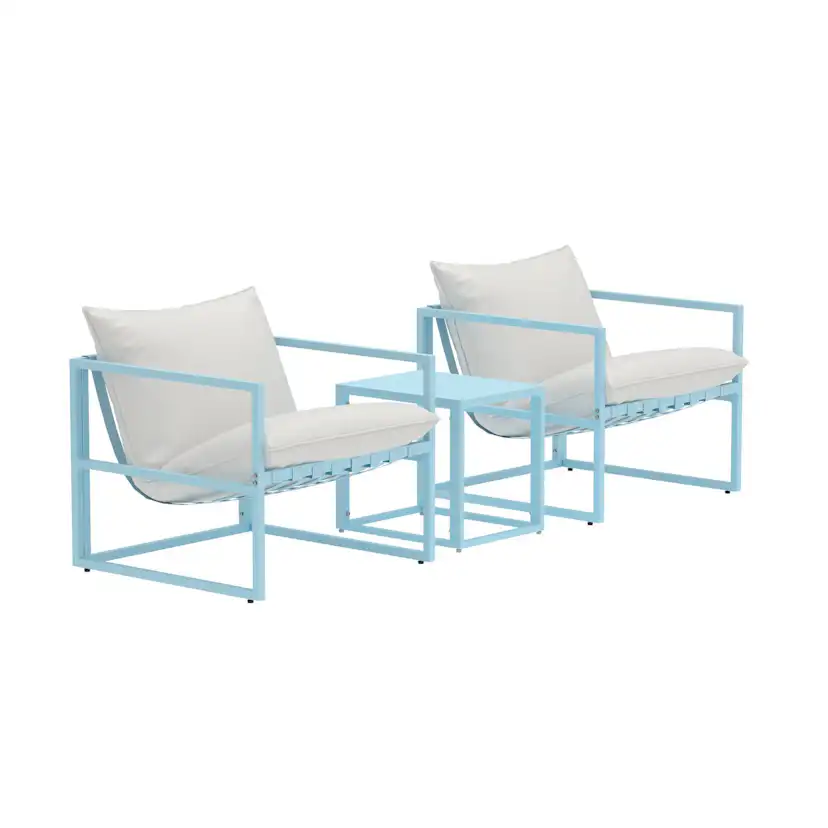 Messina Lounge Set - Light Blue / Beige Light Blue