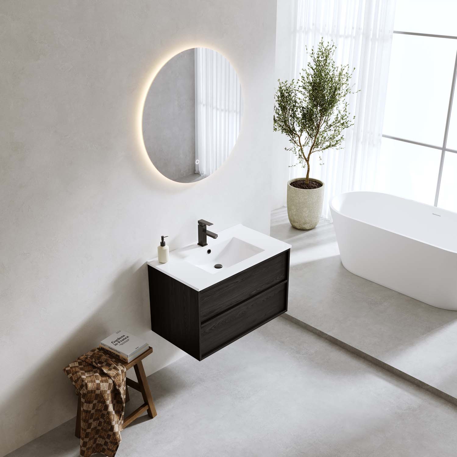 Tvättställsskåp Bathlife Charm med Tvättställ