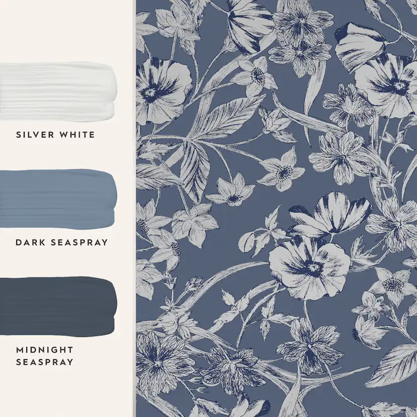 Tapet Laura Ashley Summerhill Midnight Blå 118486