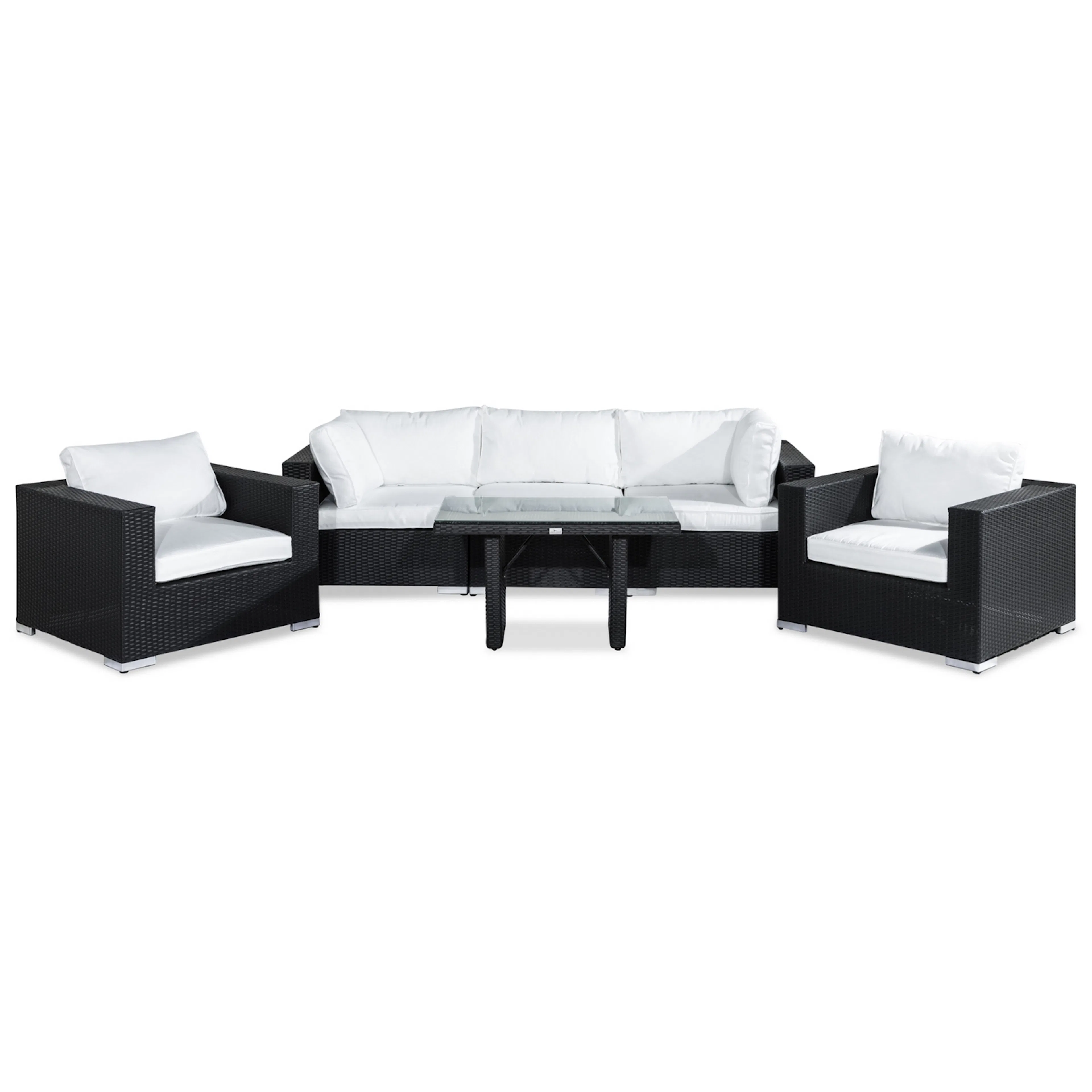 Loungegrupp Comfort Garden Bahamas 3-sits med 2 Fåtöljer och Soffbord 100x60 Utomhus