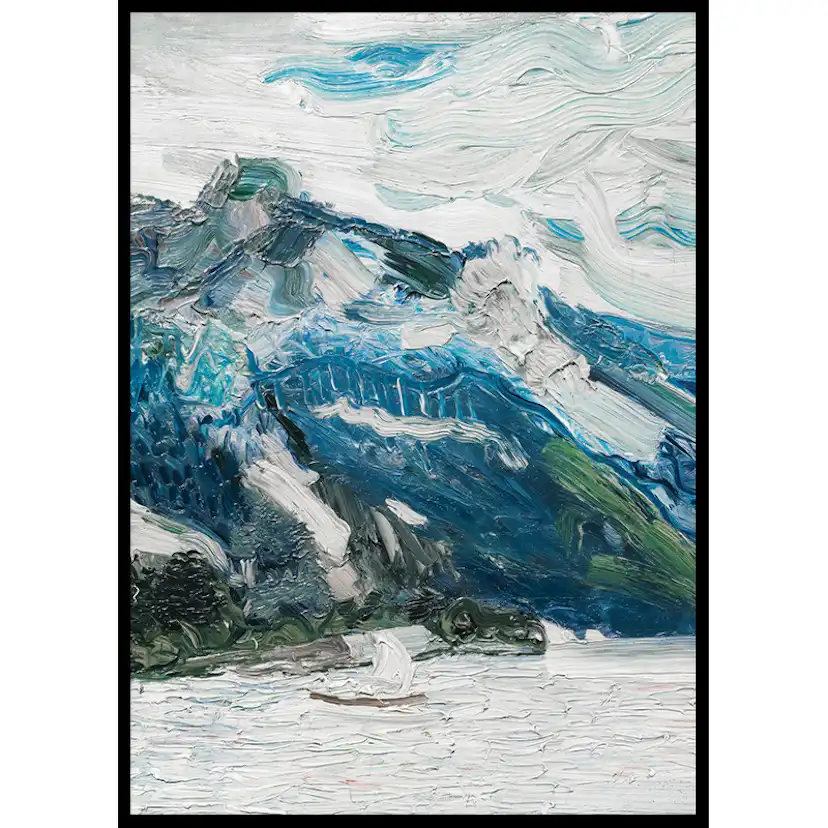 Poster Gallerix Lake Traun With Mountain Sleeping Greek Woman By Richard Gerstl