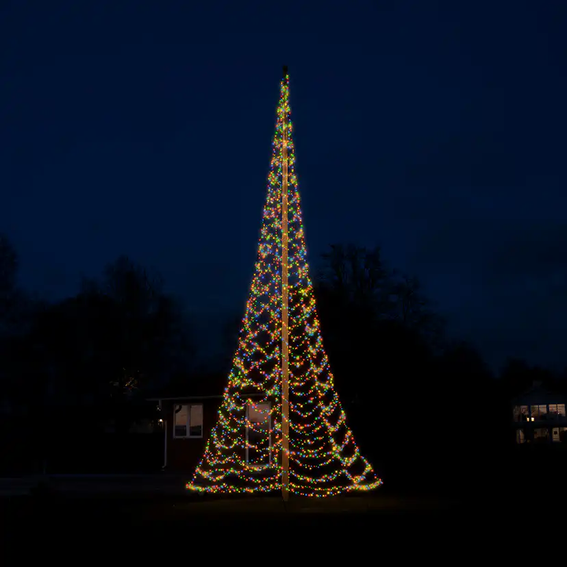 Flaggstångsbelysning Glimma 12 m 4000 LED DUOLED med app 12m, 4000 ljuskällor, DUOLED