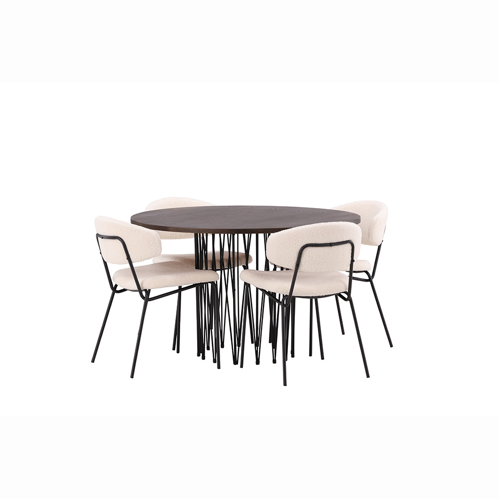 Matgrupp furniture/fashion Stone med 4 Chico Stolar Runt