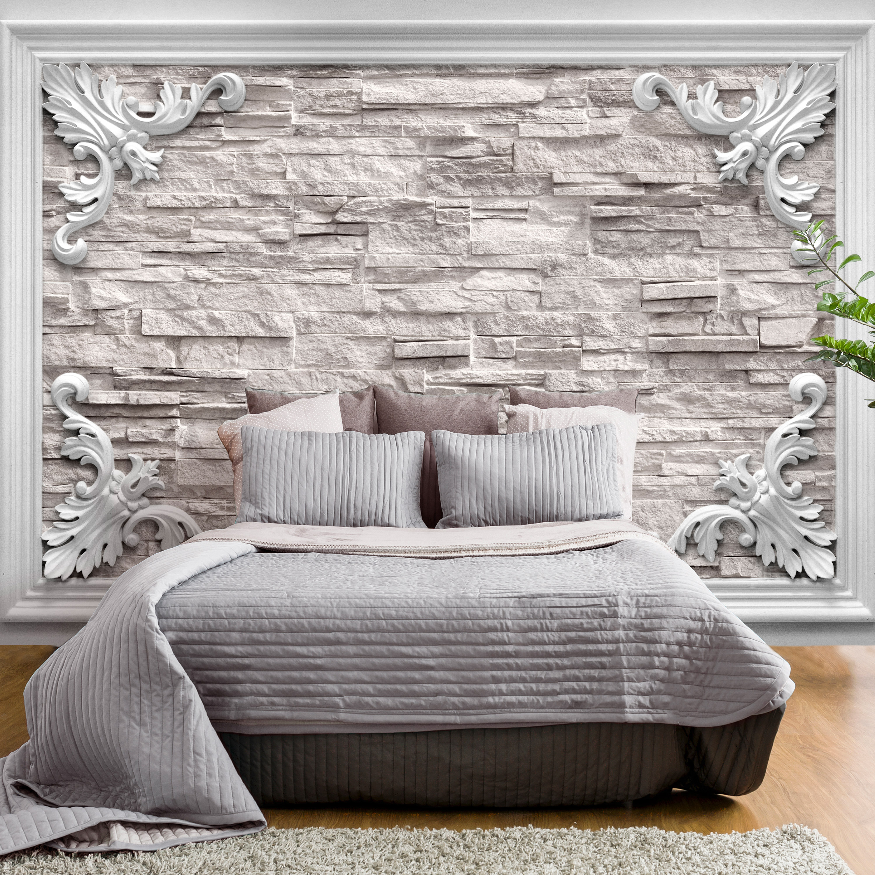 Fototapet Arkiio Brick In The Frame Beige