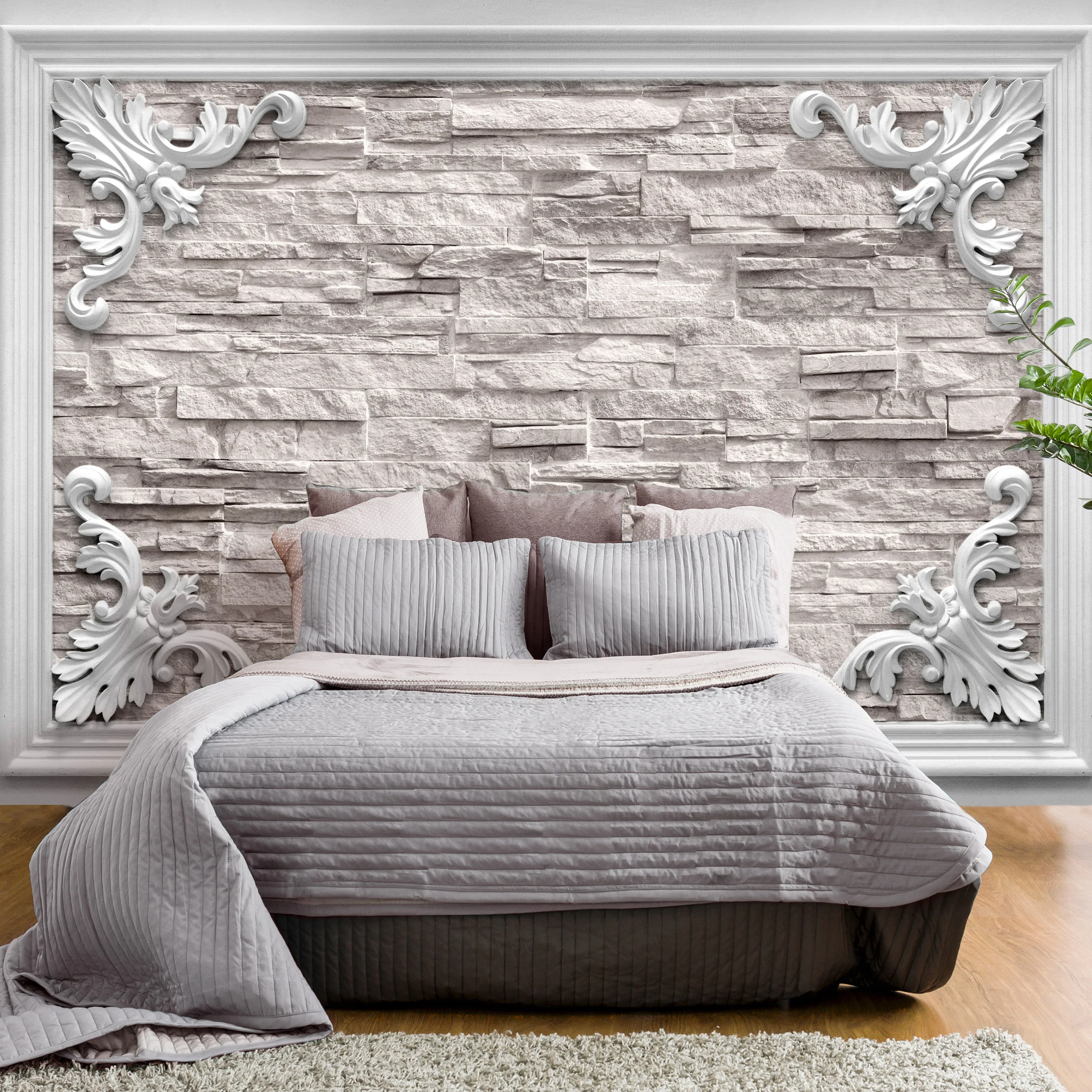 Fototapet Arkiio Brick In The Frame Beige