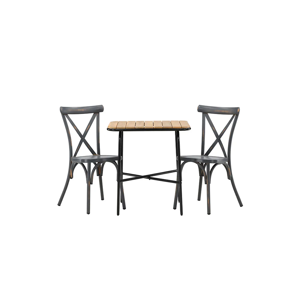 Cafégrupp Venture Home Holmbeck Bord med 2 Tablas Stolar