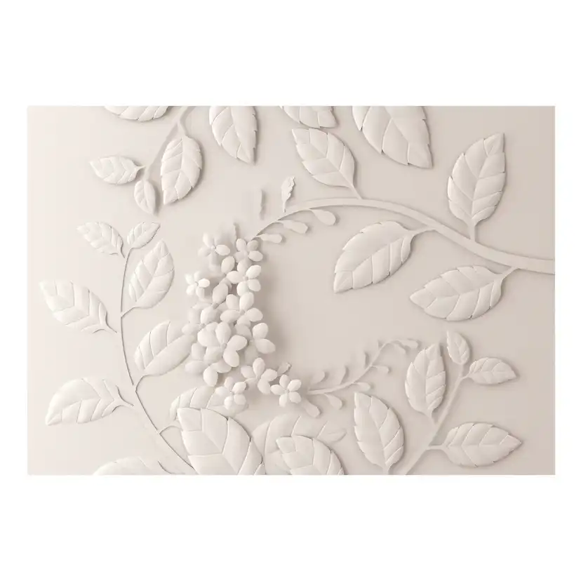 Fototapet Arkiio Självhäftande Paper Flowers Cream