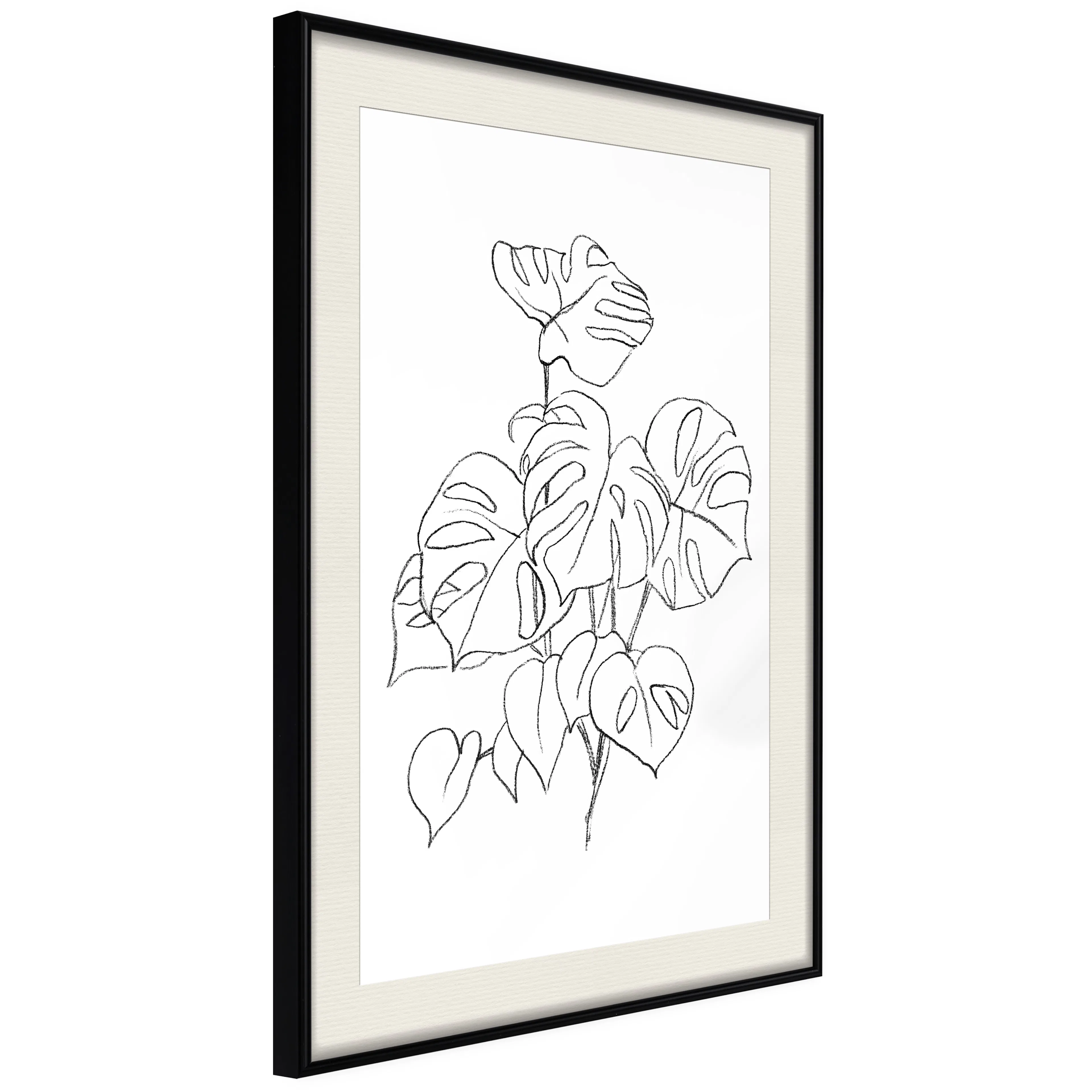 Poster Artgeist Affisch Monochrome Monstera