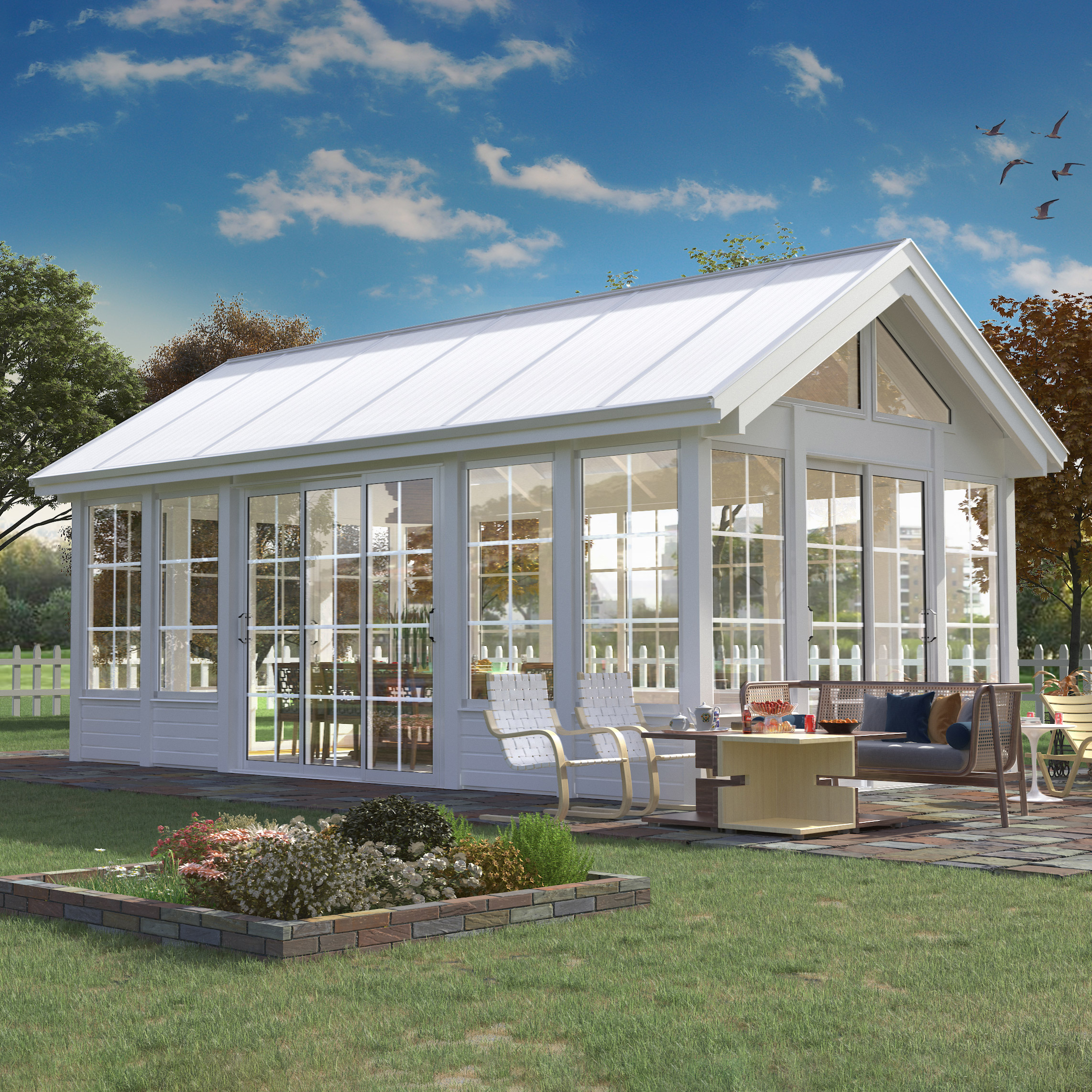 Komplett Orangeri Landskap Grönska Vår & Höst 21 kvm