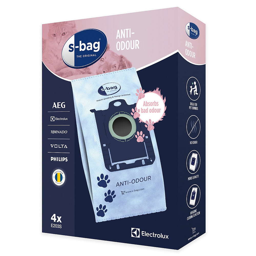 Dammsugartillbehör Electrolux S-bag® Anti-Odour Dammsugarpåsar