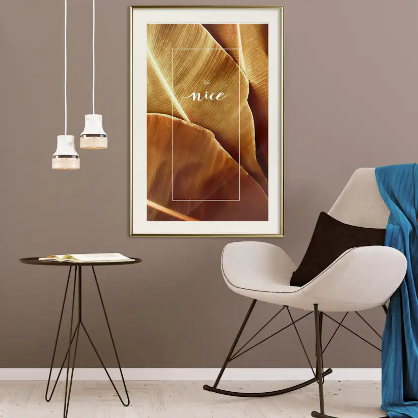 Poster Artgeist Affisch Brown Leaf