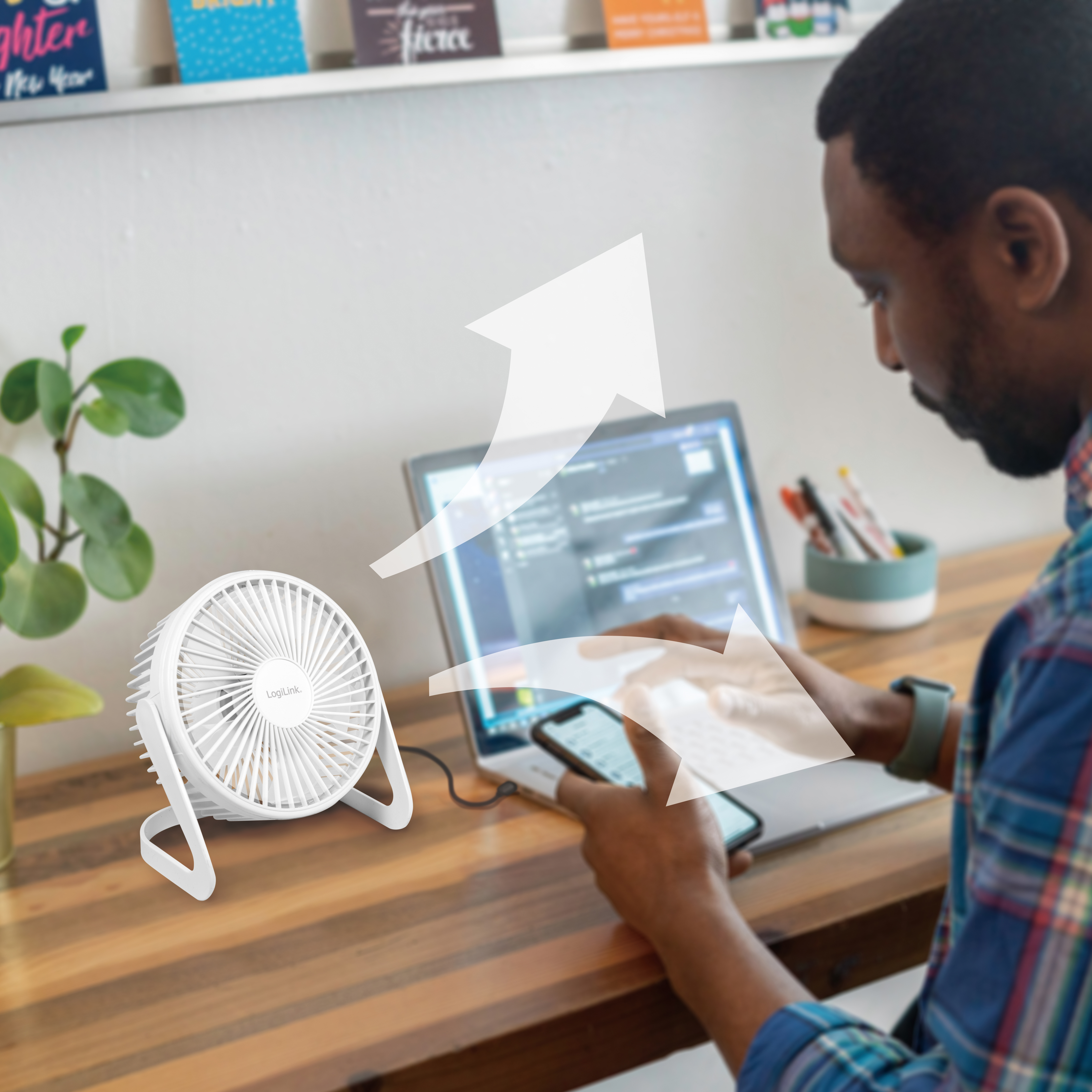 USB-fläkt LogiLink Ø15,24 cm