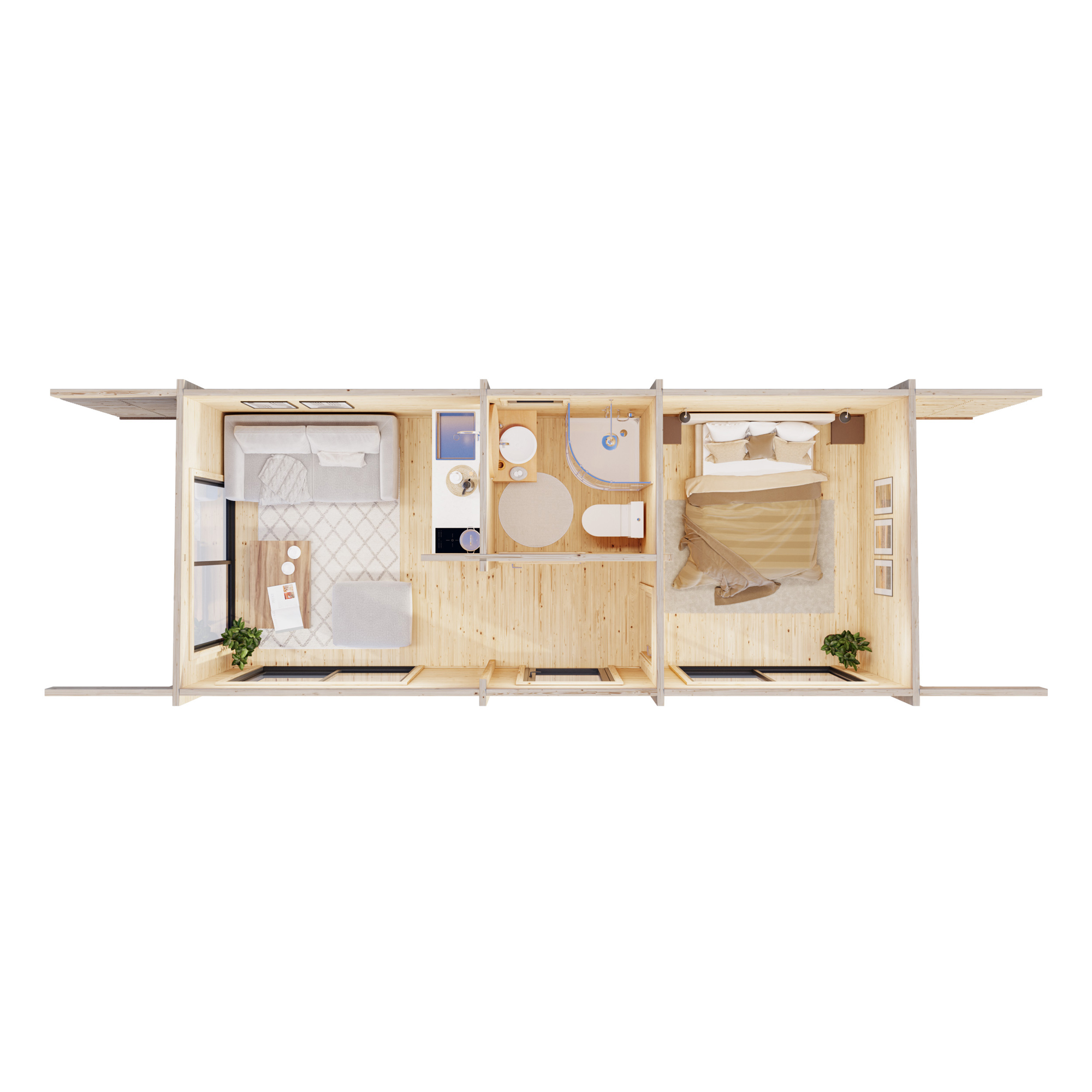 Trädgårdshus Palmako Cecilia 23,9 m2