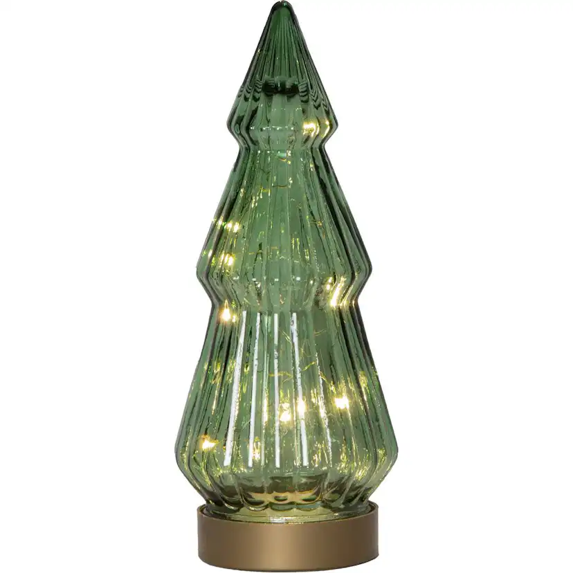 Glasdekoration Star Trading Verde Gran med Belysning