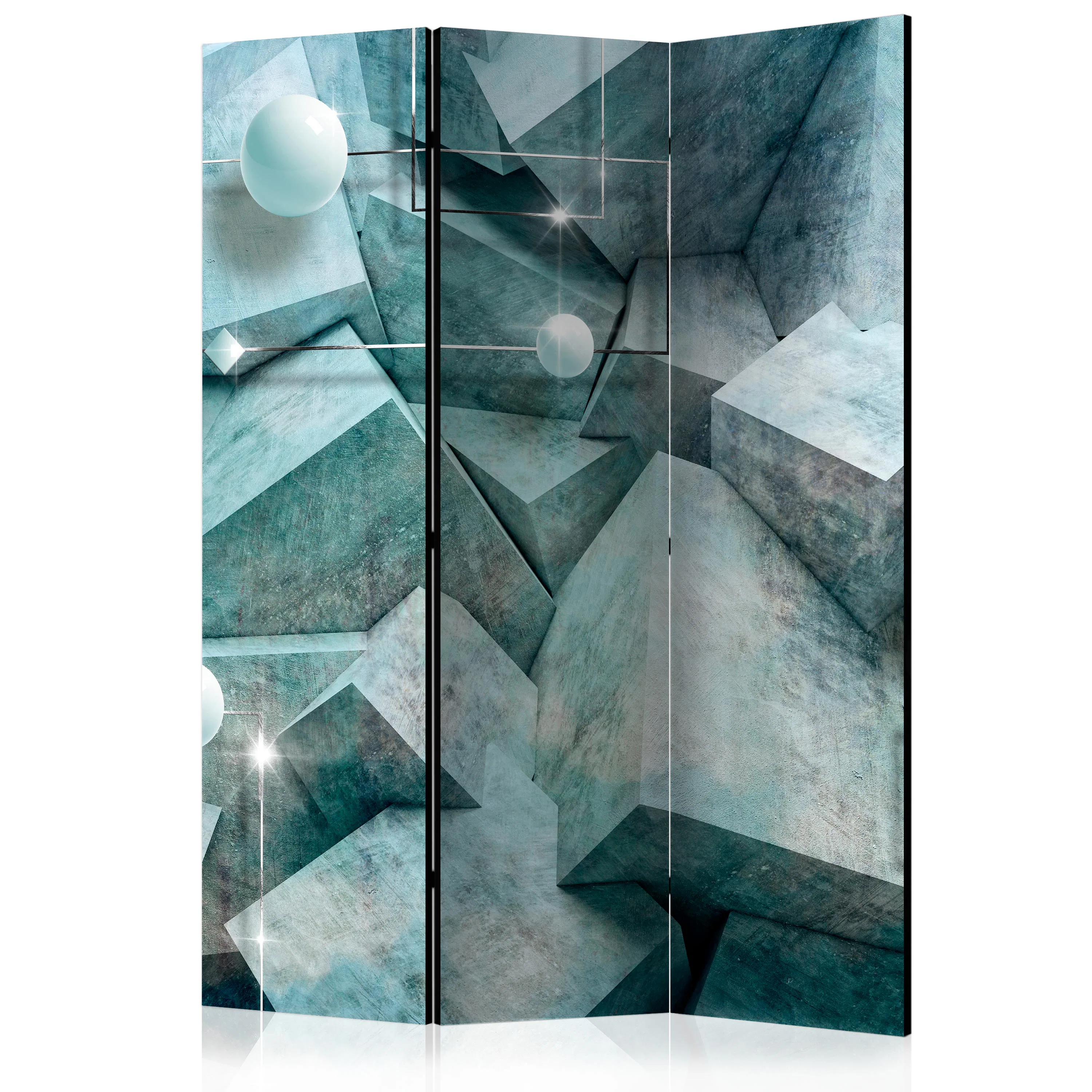 Rumsavdelare Skärmvägg Arkiio Concrete Cubes Green 135x172 cm